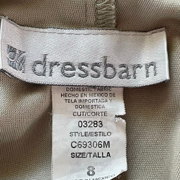 VTG Dressbarn Sage Rose Floral Maxi Dress Crinkle Chiffon Sz 8 Fairy Cottage - Picture 9 of 10